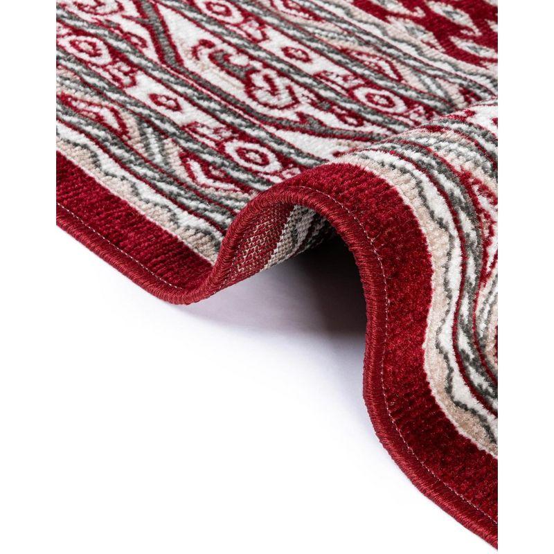 Unique Loom Williamsburg Collection Area Rug - Allover (10'  x 13' 1" Rectangle Red/Ivory)