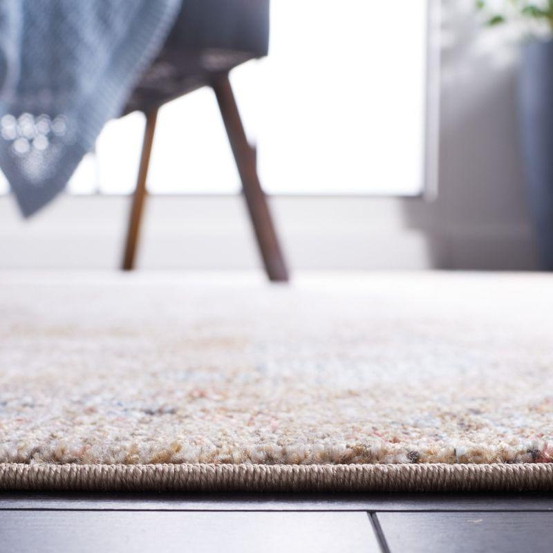 Jasmine JSM341 Power Loomed Area Rug - Beige/Light Blue - 5'3"x5'3" - Safavieh.