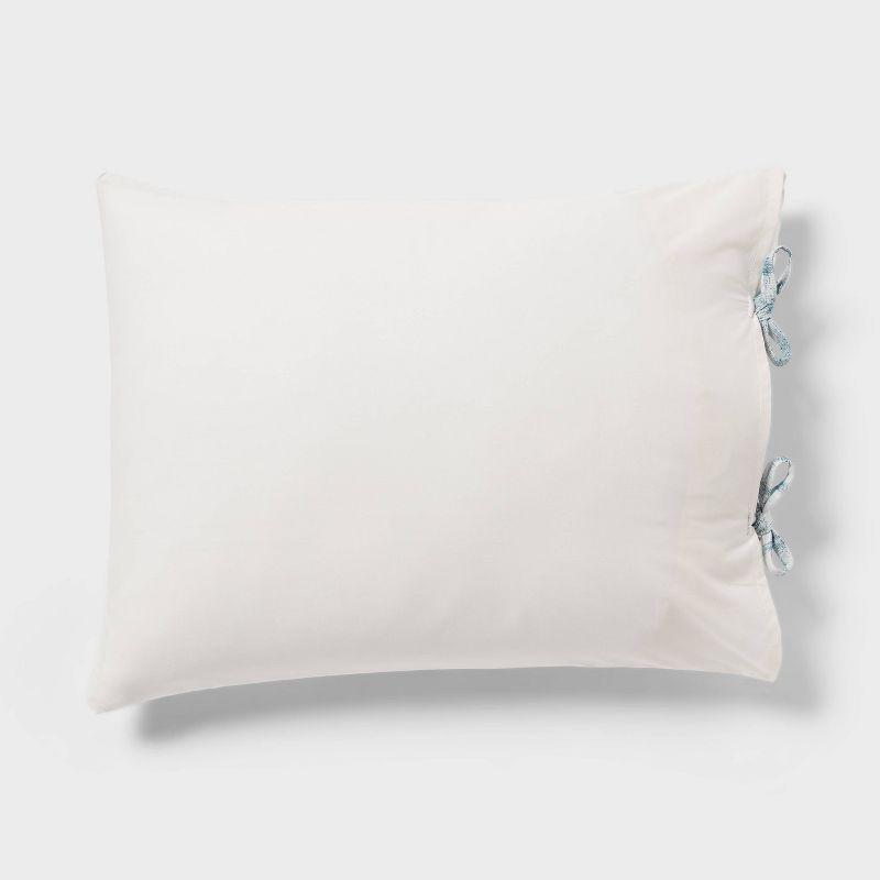 Full/Queen Yarn Dye Ikat Duvet Cover and Sham Set Ivory/Teal Blue/Light Teal Blue - Threshold™: Cotton Slub, Zipper Closure, OEKO-TEX Certified