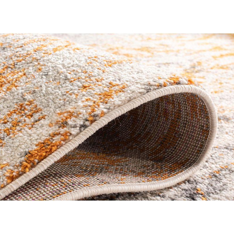 Madison Elegance Cream/Orange Distressed Runner Rug - 2'3" x 14'