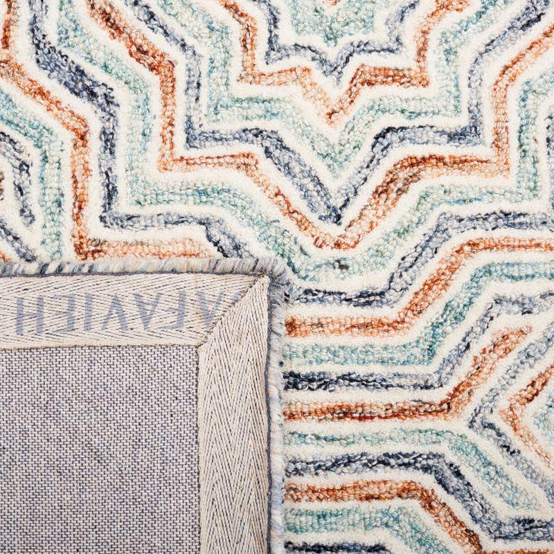 Capri CPR215 Tufted Indoor Area Rug - Blue/Rust - 4'x6' - Safavieh