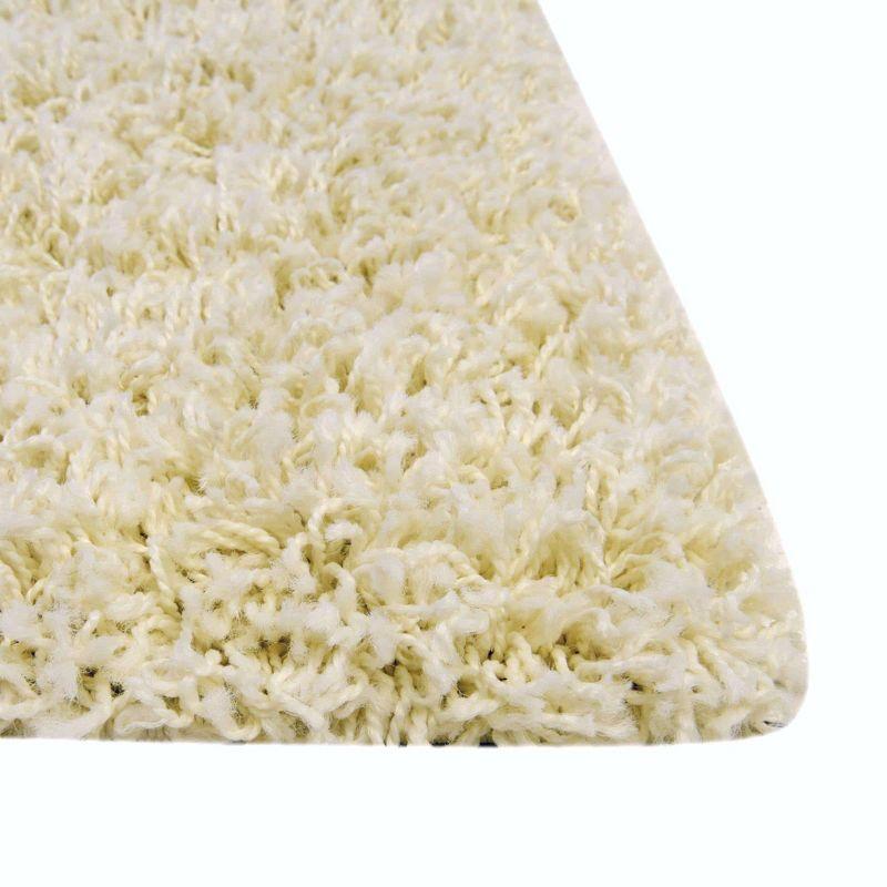 Unique Loom 3' 3 x 5' 3 Solid Shag Pure Ivory Area Rug