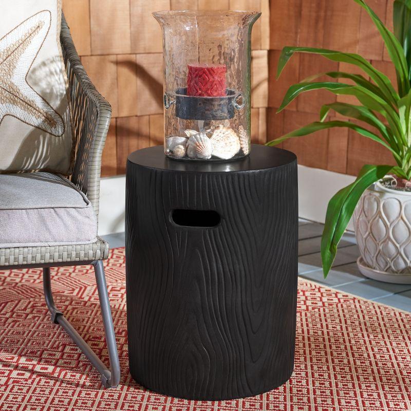 Trunk Accent Stool - Indoor/Outdoor - VNN1004 - Black - Safavieh
