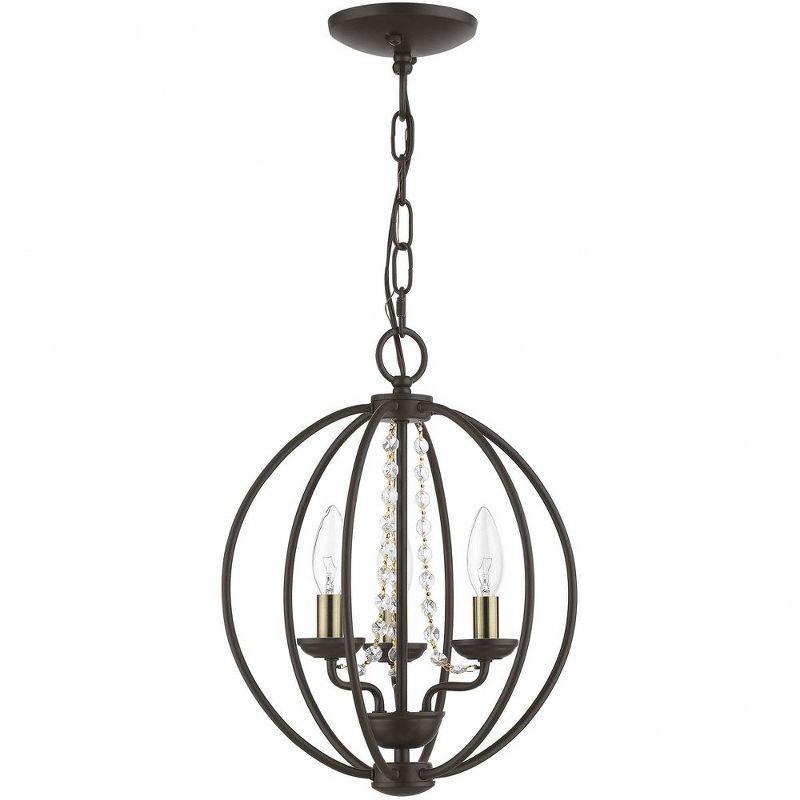 Livex Lighting Arabella 3 - Light Chandelier in  Bronze/Antique Brass