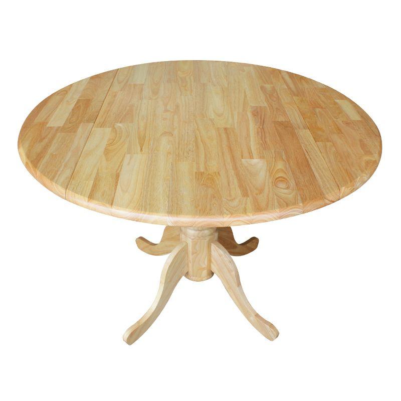 42" Mason Round Dual Drop Leaf Dining Table - International Concepts