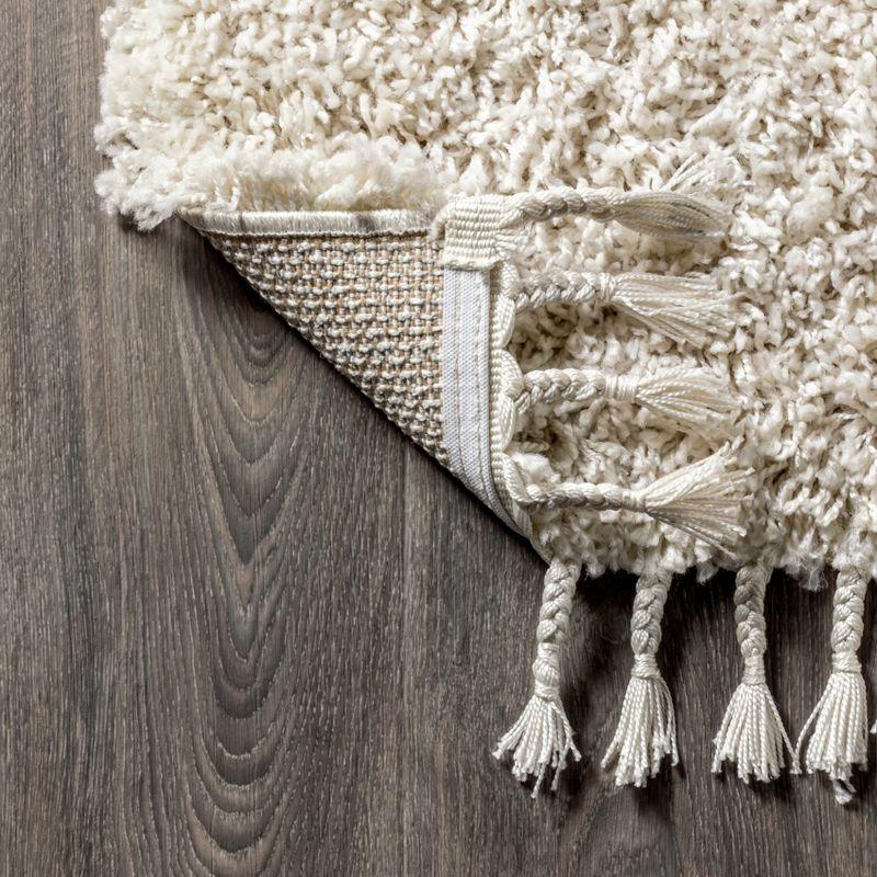 Merida Stacked Grid Shag Area Rug - JONATHAN Y