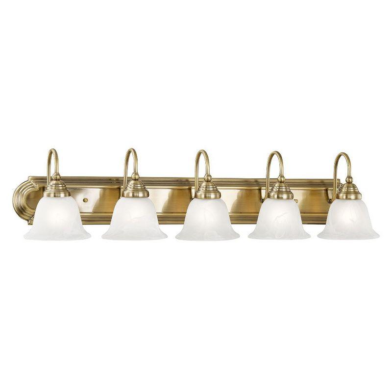 Livex Lighting Belmont 5 - Light Vanity in  Antique Brass