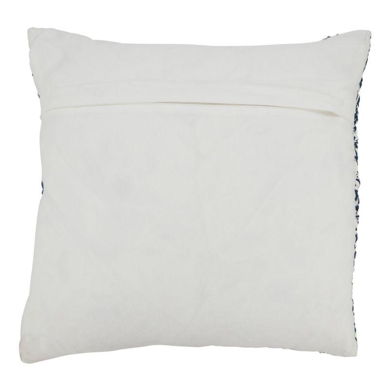Saro Lifestyle Outdoor Zen Raffia Poly Filled Throw Pillow, White, 18"x18"