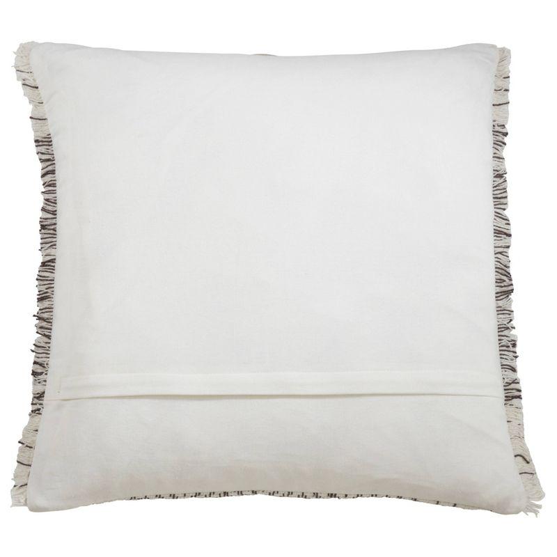 22"x22" Oversize Kantha Stitch Striped Poly Filled Square Throw Pillow Gray - Saro Lifestyle