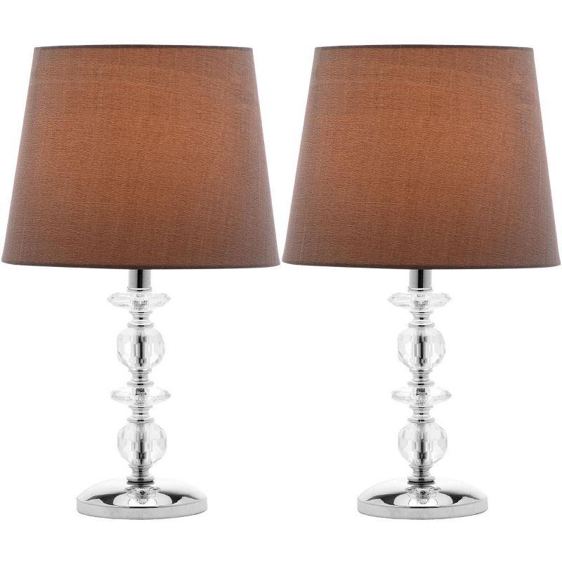 Derry 15 Inch H Stacked Crystal Lamp (Set of 2) - Safavieh