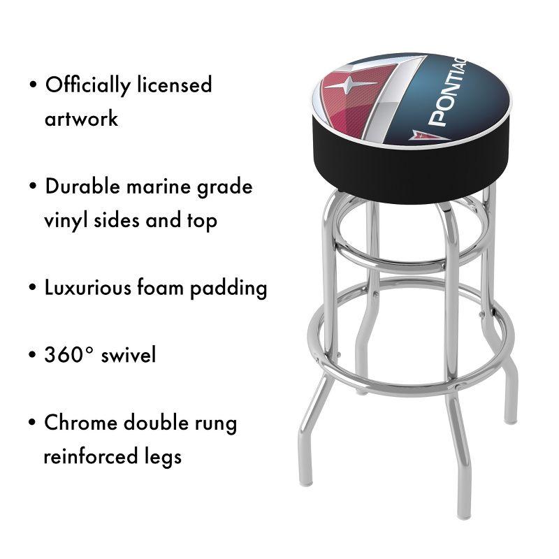 Pontiac Swivel Upholstered 31'' Counter Stool with Metal Frame