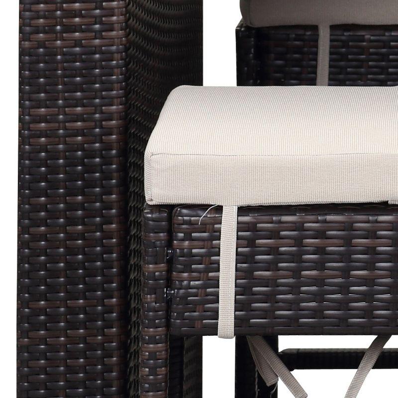 Sanders Bar Set - Indoor/Outdoor - PAT2502 - Brown/Sand - Safavieh