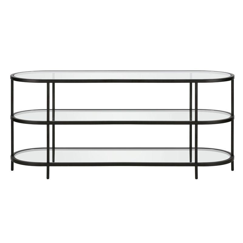 Black Bronze Oval TV Stand - Henn&Hart