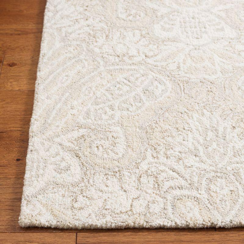 Micro-Loop MLP539 Hand Tufted Area Rug - Beige - 5'x5' - Safavieh.