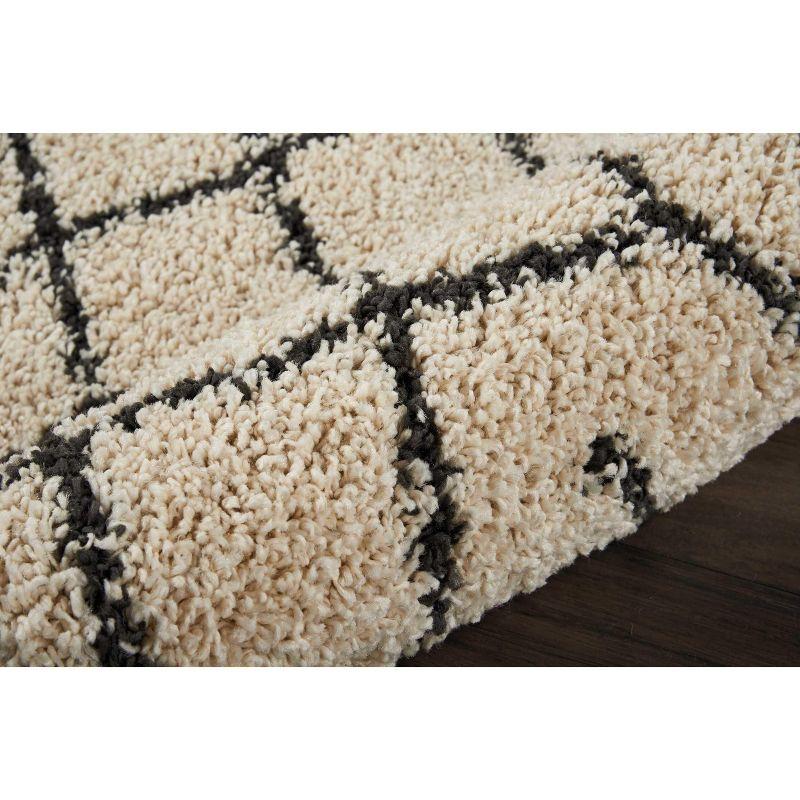 Nourison Marrakesh Shag MRK01 Cream Area Rug 2'2" x 8'1"