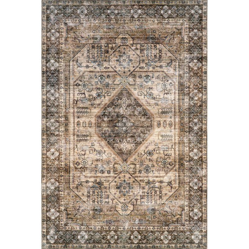 Nuloom Devin Machine Washable Vintage Medallion Indoor Area Rug