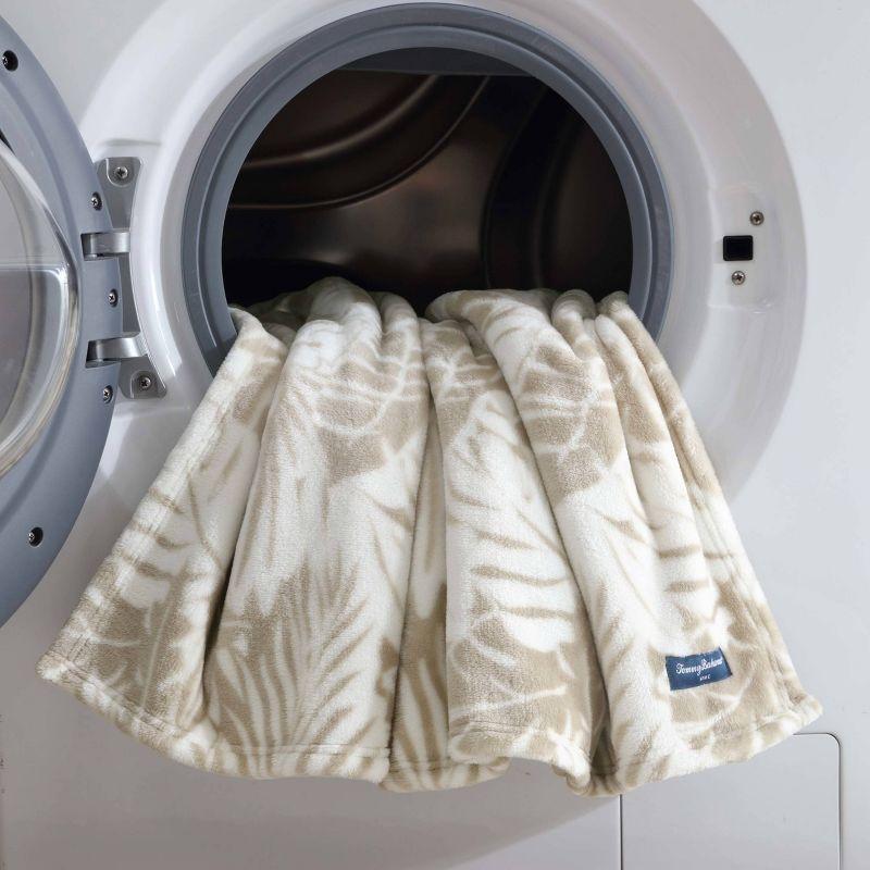 Tommy Bahama Home Wallpaper Leaves Plain Weave / Muslin Throw Blanket