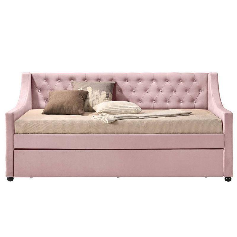 Acme Furniture Twin/Full Lianna Bed Pink Velvet