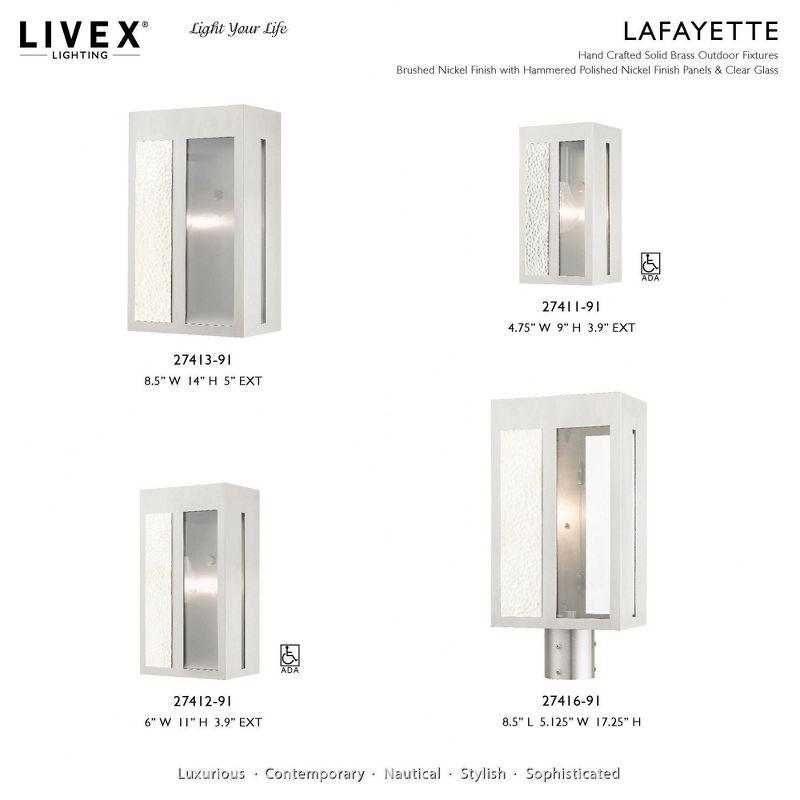 Livex Lighting Lafayette 1 - Light Wall Light in  Brushed Nickel