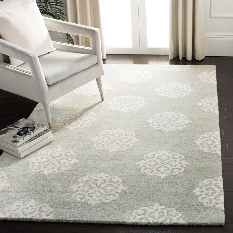 Soho SOH724 Hand Tufted Indoor Area Rug - Grey/Ivory - 6'x9' - Safavieh