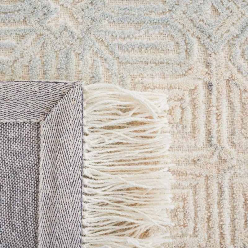 Ikat IKT805 Hand Tufted Area Rug - Ivory/Light Blue - 6'x6' - Safavieh.