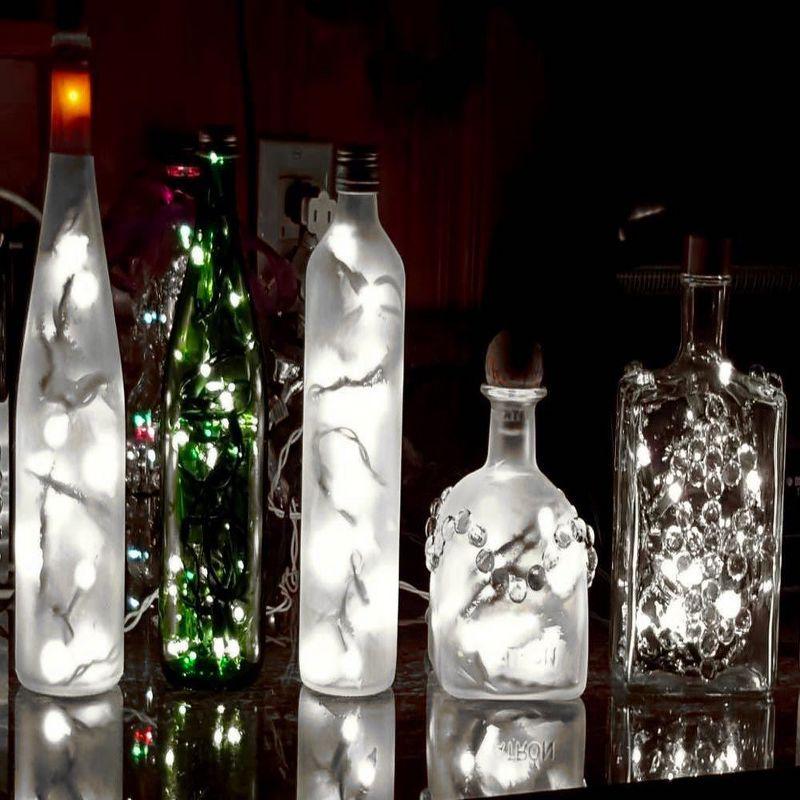 Novelty Lights 10 Light Pure White LED Christmas Craft Mini Light Set (White Wire, 5 Feet)