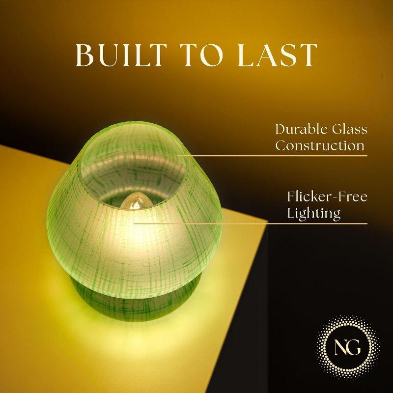 Next Glow Mushroom Lamp - Green Retro Funky Aesthetic LED Table Lamp, Modern Dimmable E26 Socket