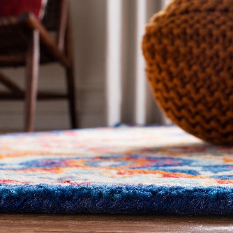 Handmade Rustic-Chic Blue Wool Area Rug - 8' x 10'