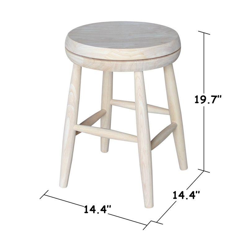 Jonathan Swivel Scooped Seat 18" Stool - Unfinished - International Concepts