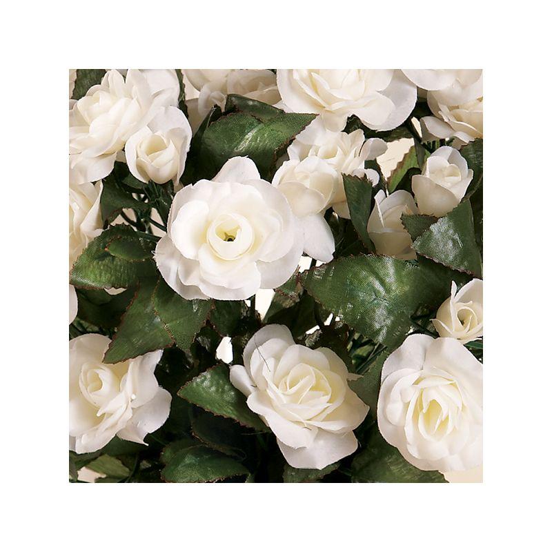 Collections Etc Floral Rose Bushes - Set of 3 White