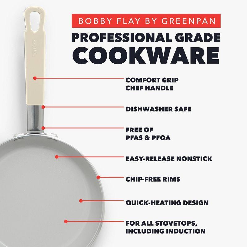 Bobby Flay by GreenPan PFAS-Free Nonstick 8” and 10” Frypan Set