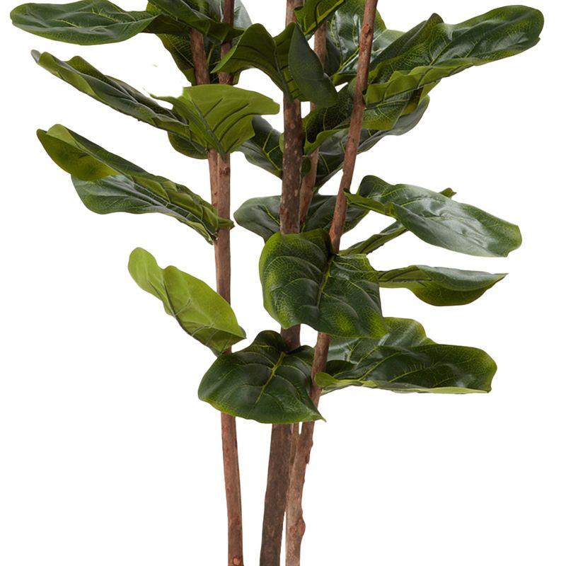 Fiddle Leaf Fig Tree - 72-Inch Fake Plant with Pot and Natural Feel Leaves for Home or Office - Artificial Plants Decor for Indoors by Pure Garden