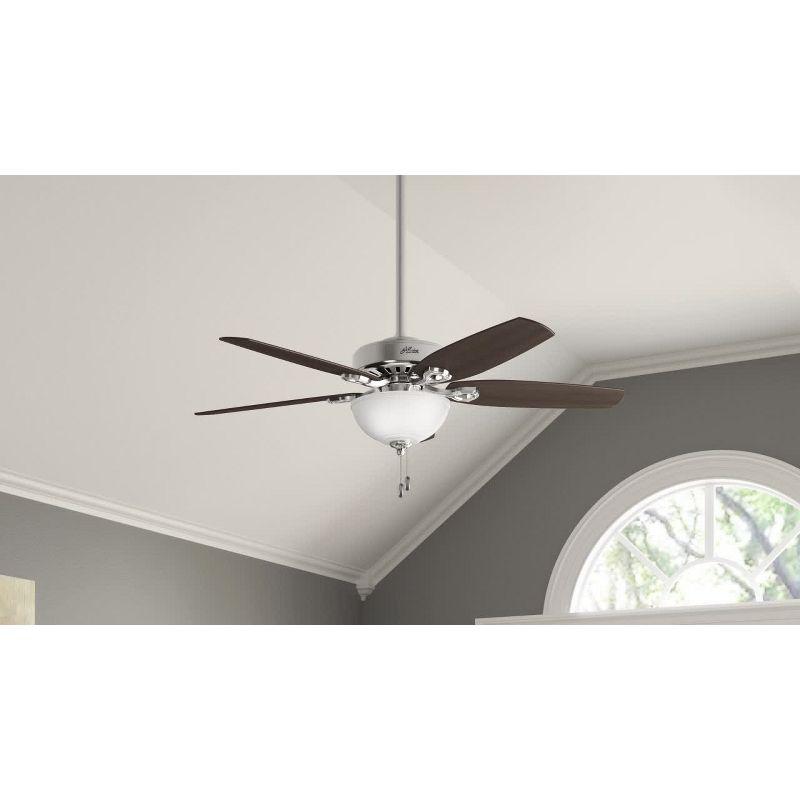 52" Builder Deluxe 5 - Blade Standard Ceiling Fan with Pull Chain and Light Kit Included