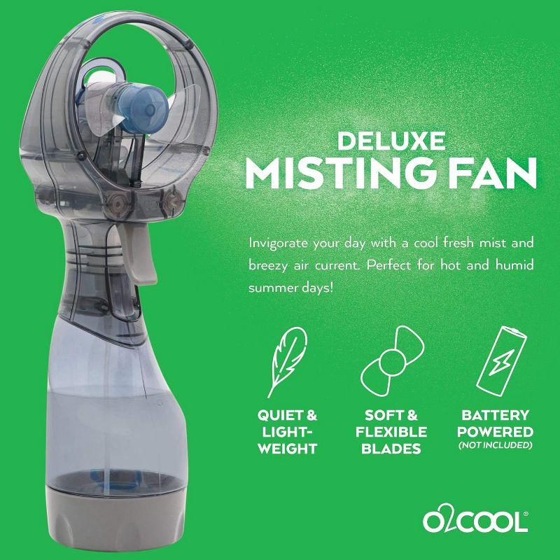 O2COOL Deluxe Misting Fan - Gray