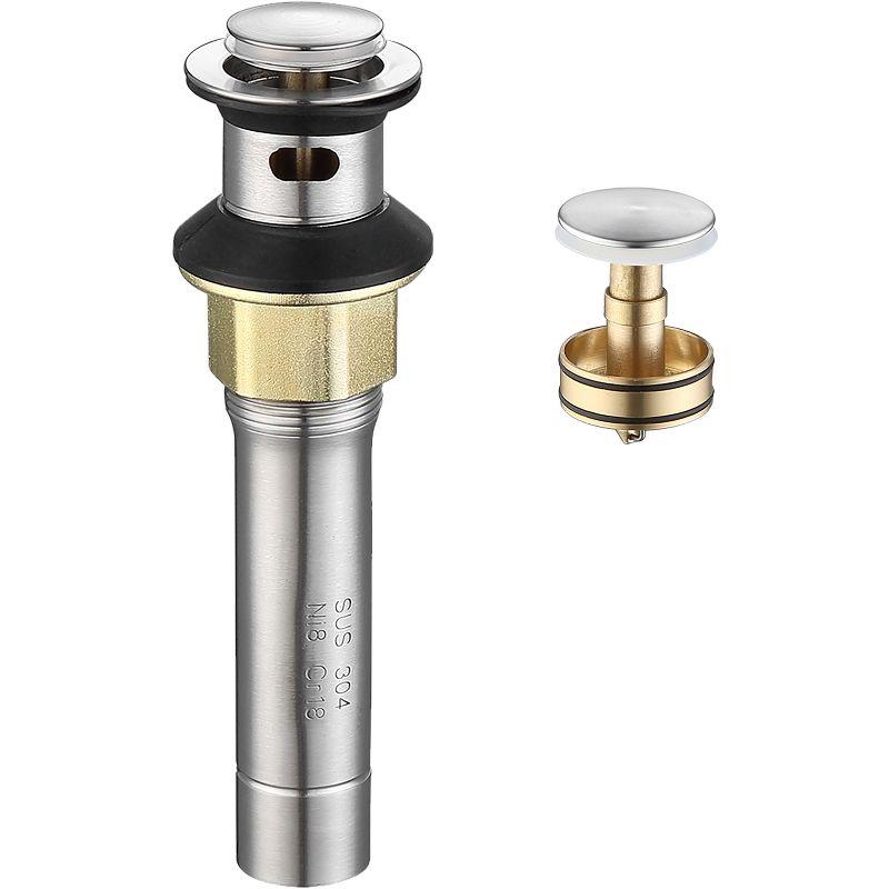 Pop-Up Bathroom Sink Drain with Overflow