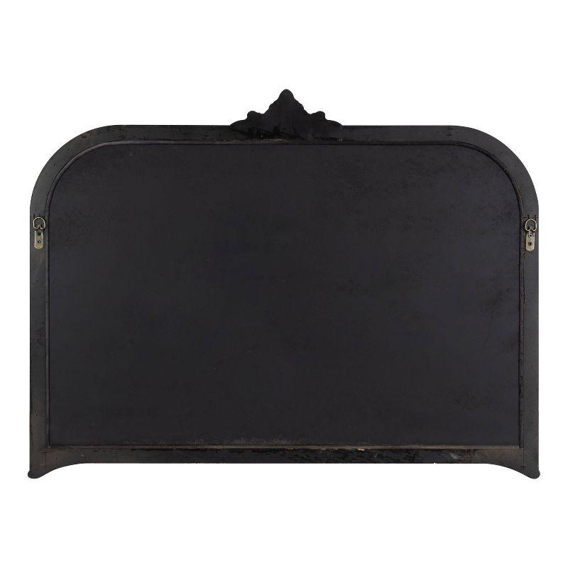 Hubanks Black Baroque-Inspired Arched Wall Mirror 40" x 30"