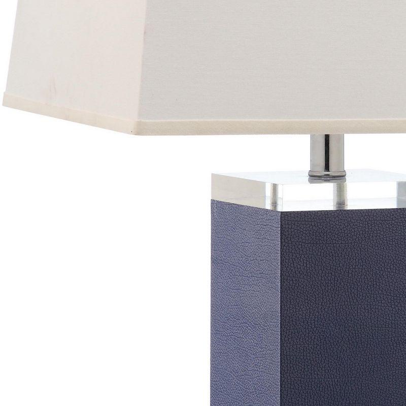 Deco Leather Table Lamp - Navy - Safavieh