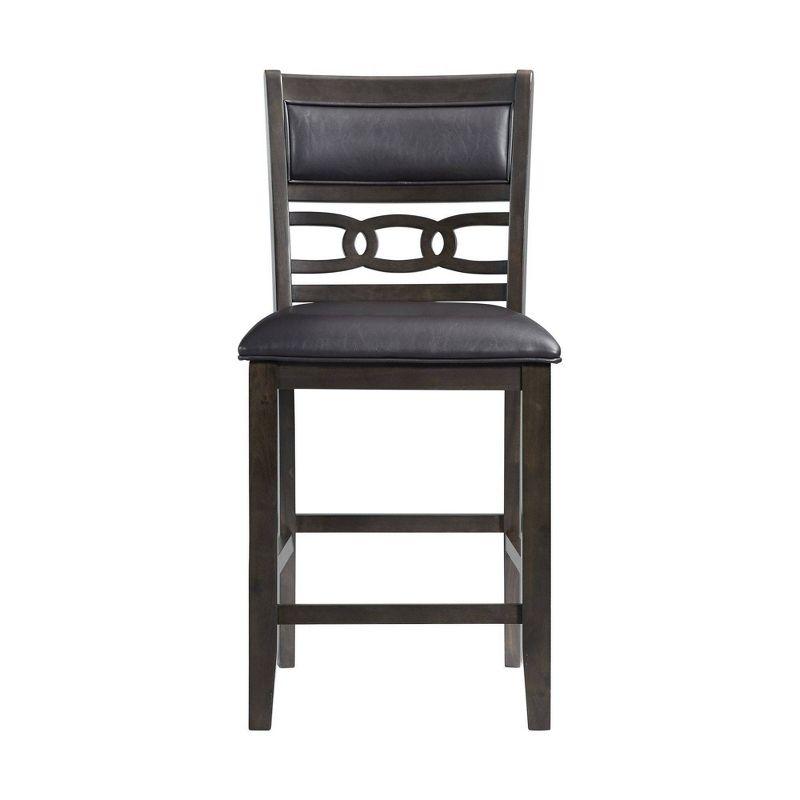 Set of 2 Taylor Counter Height Barstools Faux Leather Walnut - Picket House Furnishings