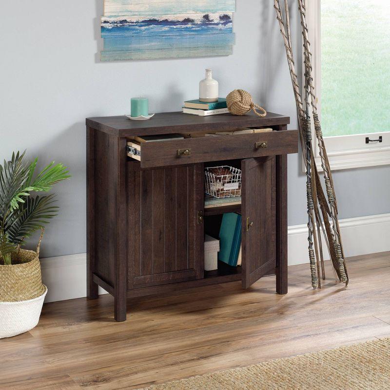 Coastal Cottage 36'' Coffee Oak Library Base with Adjustable Shelf