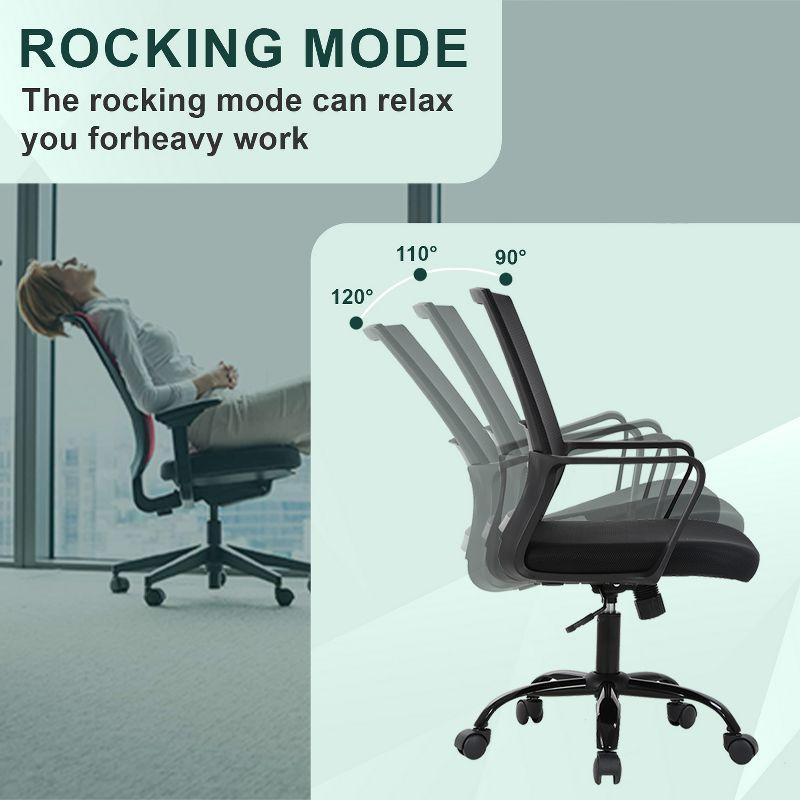 BestMassage Office Chair Mesh Computer Chair Task Chair with Lumbar Support & 360° Swivel Home Office Swivel Chair Modern Desk Chair