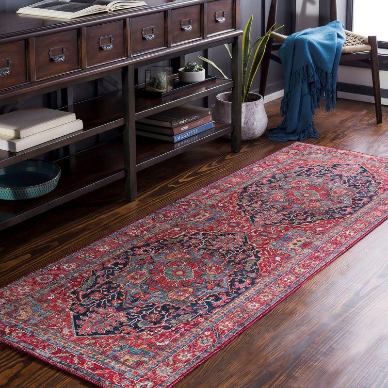 Mark & Day Linden Woven Indoor Area Rugs Bright Red