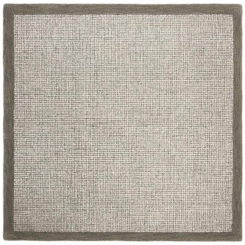 Abstract ABT220 Handmade Indoor Area Rug - Sage/Ivory - 6'x6' - Safavieh