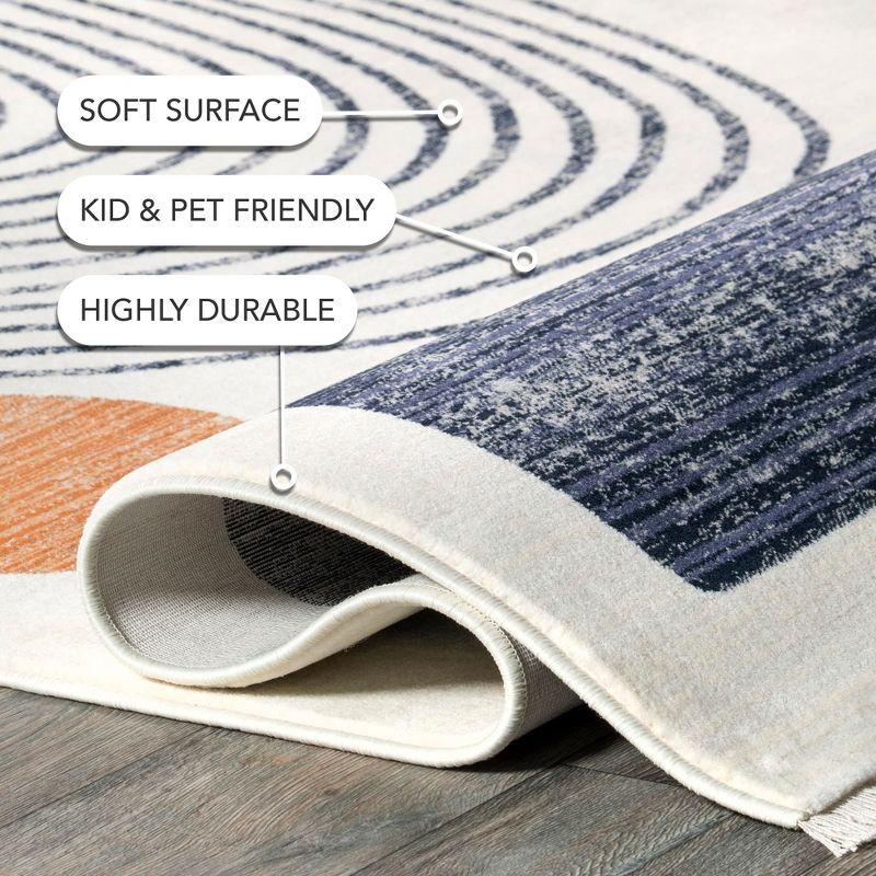 Nuloom Bevin Abstract 7x10 Indoor Area Rug for Living Room Bedroom Dining Room Kitchen, Beige/Multicolor