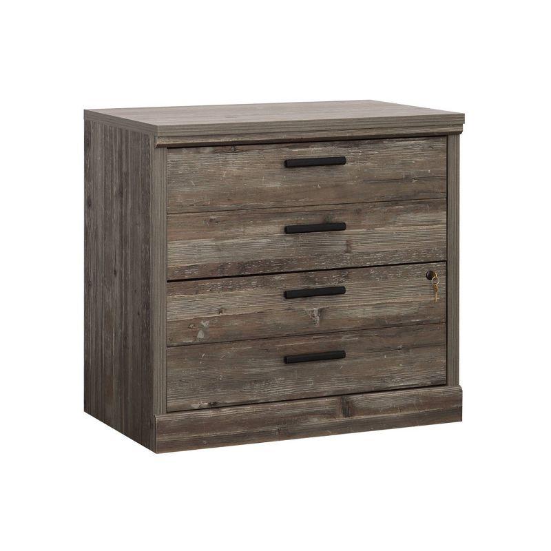 Sauder Aspen Post Lateral File Pebble Pine: Traditional Style, 2-Drawer Storage, Metal Hardware