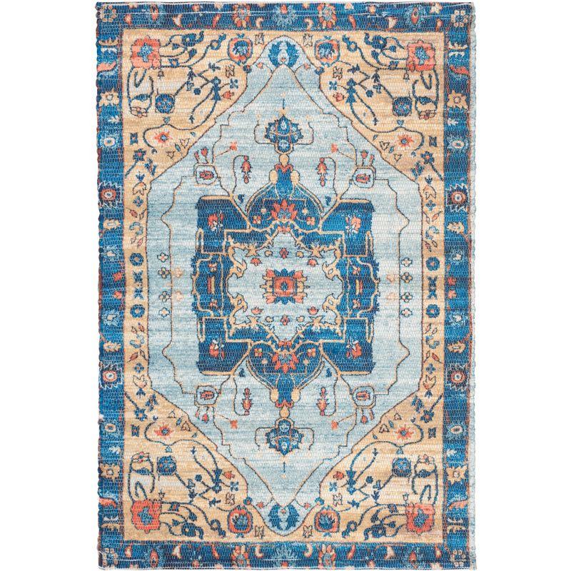 Safavieh Saffron Blue and Beige Wool Area Rug