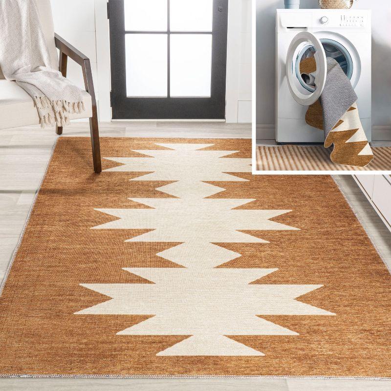 Chayton Minimalist Geometric Machine-Washable Area Rug - JONATHAN Y