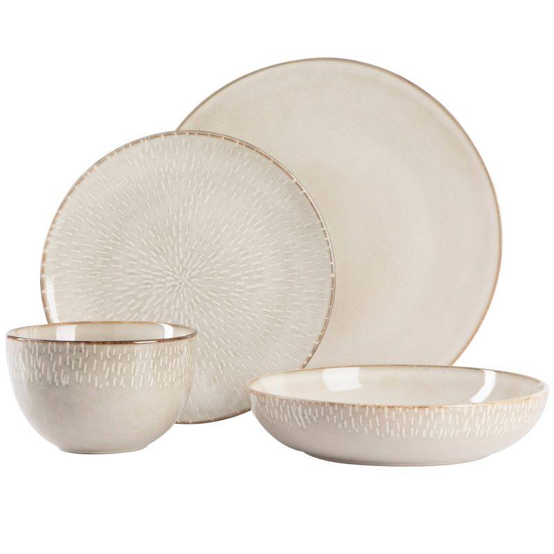 16 Piece Stoneware Dinnerware Set - Service for 4