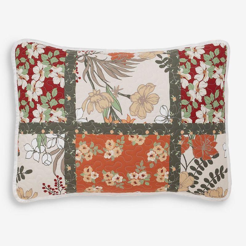 BrylaneHome Olivia Patchwork Standard Sham - Standard, Floral Multi
