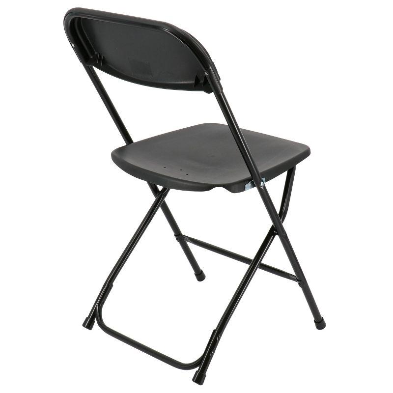 Elama 4 Piece Plastic Folding Chair in White