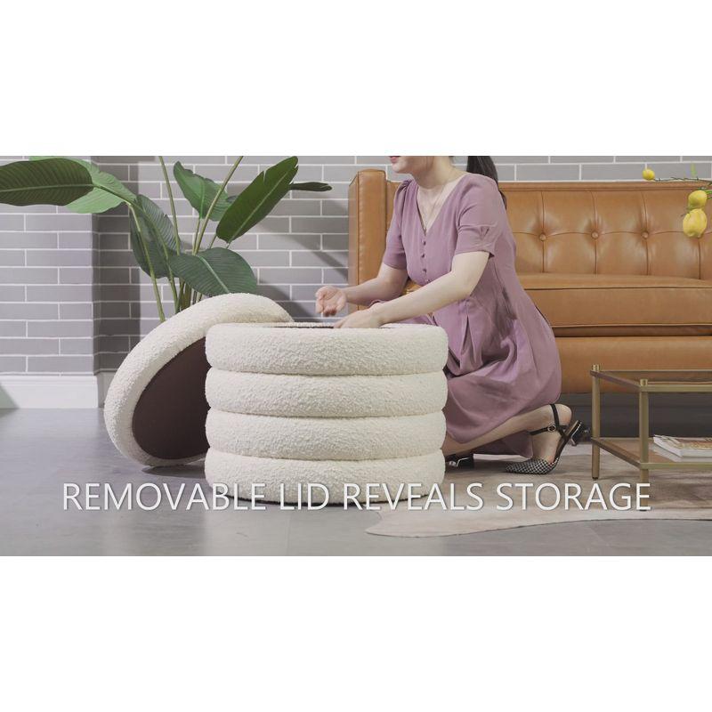 Jennifer Taylor Home Fuji 19" Oversized Round Storage Ottoman